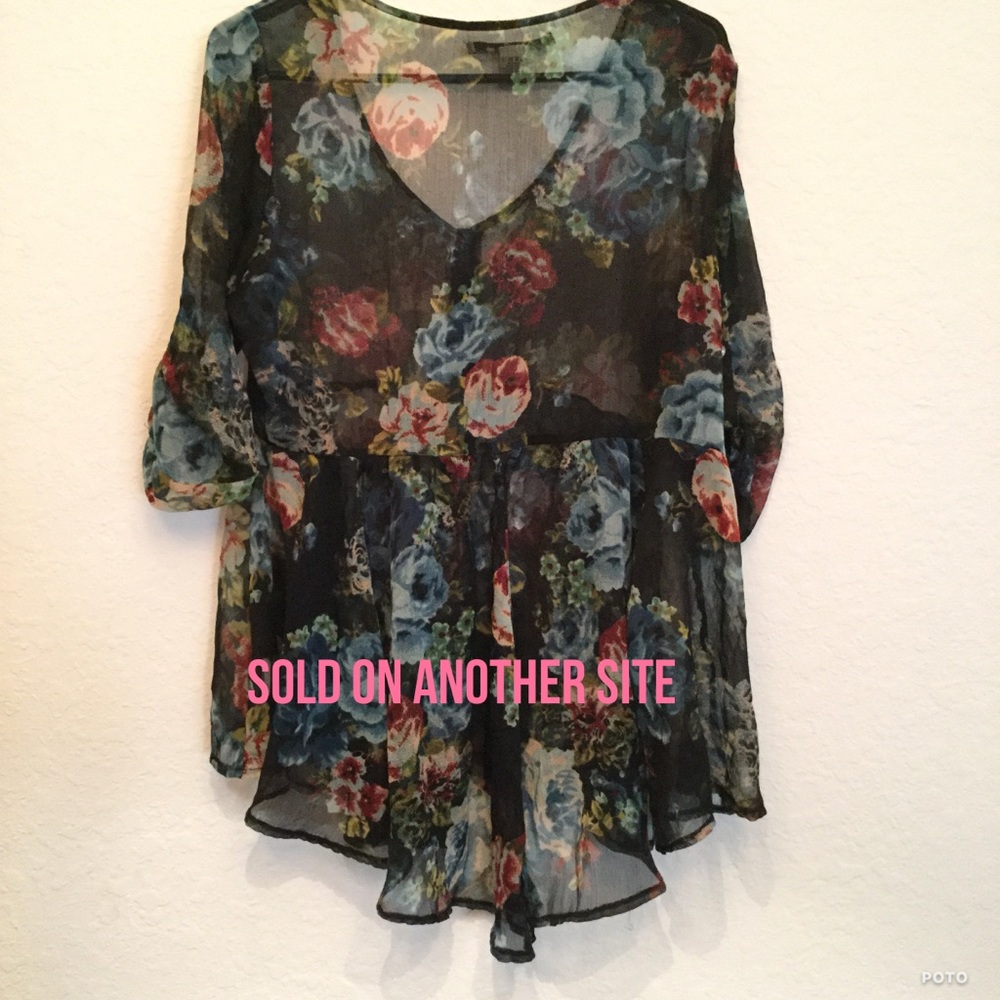 American Rag Printed Pintucked Blouse